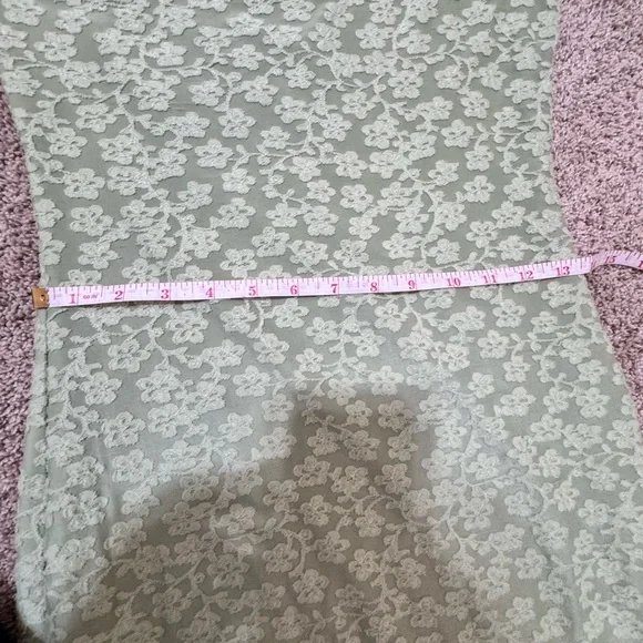 Zesica Cottagecore Mint Lace Strapless Midi Dress Size S Romantic Spring - Picture 7 of 9